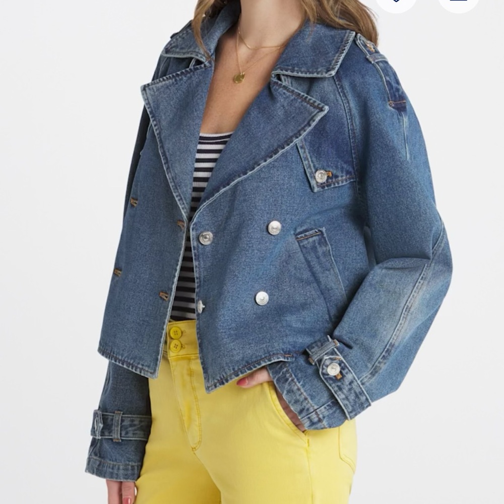 NWT Steve Madden Double-Breasted Blue Jean Jacket